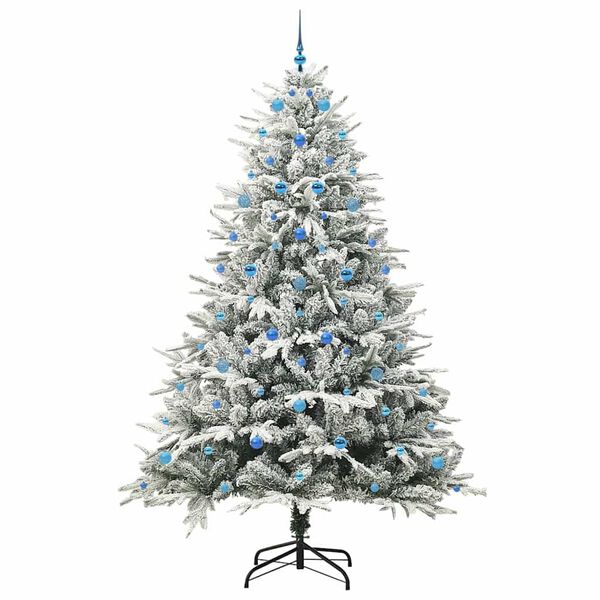 vidaXL Artificial Pre-lit Christmas Tree with Ball Set Green 240 cm
