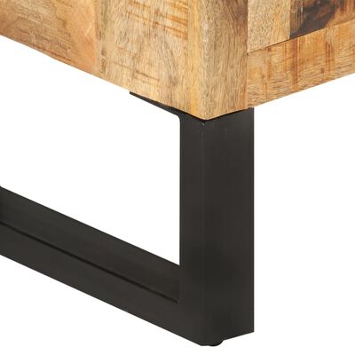 vidaXL Sideboard 80x30x71 cm Solid Rough Wood Mango and Metal