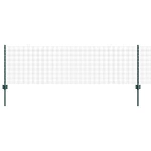 vidaXL Welded Wire Fence with Posts 50 x 0.6 m PVC-Coated Steel Green
