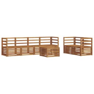 vidaXL Outdoor Sofa Set 7 pcs Natural Solid Acacia Wood