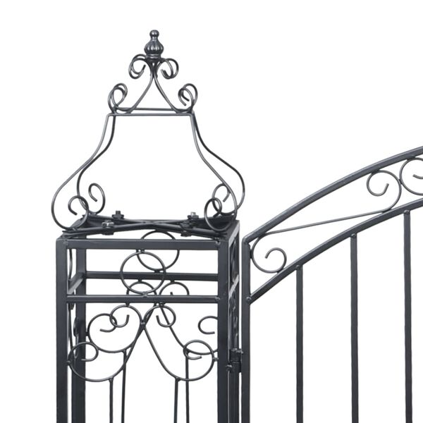 vidaXL Ornamental Garden Gate Wrought Iron 122x20.5x160 cm