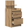vidaXL Bedside Cabinet with 2 Drawers Artisan Oak 38x34x80 cm
