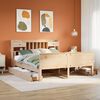 vidaXL Bookcase Bed without Mattress Wax Brown 100x200 cm Solid Wood Pine