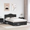 vidaXL Bed Frame with Headboard Black 160 x 200 cm Engineered Wood