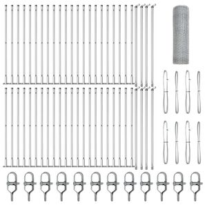 vidaXL Fence Post Silver