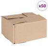 vidaXL Folding Box 50 pcs Natural 20 x 15 x 10 cm Cardboard