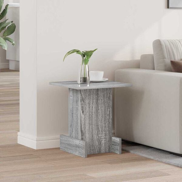vidaXL End Table Grey Sonoma 35.5 x 35 x 40 cm Engineered Wood
