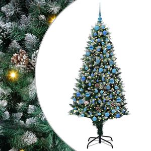 vidaXL Artificial Christmas Tree with 300 LEDs with Stand Green 180 cm
