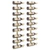 vidaXL Wall-mounted Wine Rack for 9 Bottles 2 pcs Gold Iron