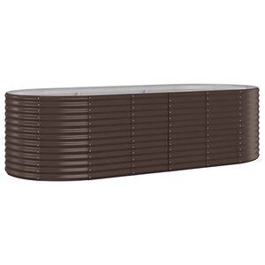 vidaXL Garden Raised Bed Galvanised Steel 249x100x68 cm Brown