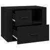 vidaXL Bedside Cabinet Black 60x36x45 cm Engineered Wood