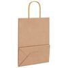 vidaXL Paper Bags 250 pcs with Handles Brown 21x11x28 cm