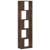 vidaXL Bookcase 5-Tier Brown Oak 45x23,5x162,5 cm Engineered Wood