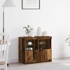 vidaXL LED Sideboard Brown 81 x 37 x 66.5 cm Engineered Wood
