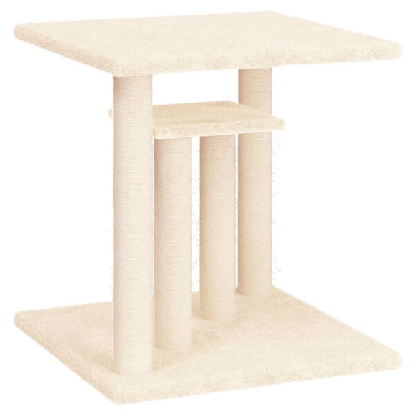vidaXL Cat Scratching Posts with Platforms Cream 50 cm