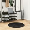 vidaXL Rug HUARTE Short Pile Soft and Washable Black &Oslash; 80 cm