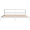 vidaXL Bed Frame without Mattress White 200x200 cm Solid Wood Pine