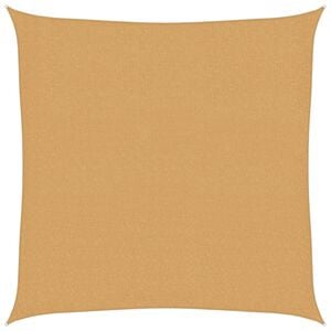 vidaXL Sunshade Sail 160 g/m&sup2; Square Sand 2x2 m HDPE
