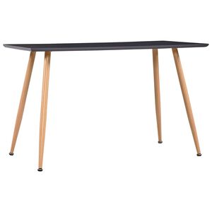 vidaXL Dining Table | Grey and Oak | MDF and Steel | 120 cm long, 60 cm wide