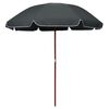 vidaXL Garden Parasol with Steel Pole 240 cm Anthracite