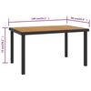 vidaXL Garden Table Brown 140x90x74 cm Aluminium and WPC