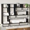 vidaXL Wall Shelf Set 6 pcs Black Oak 100 x 25 x 30 cm Engineered Wood