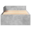 vidaXL Bed Frame without Mattress Concrete Grey 90x200 cm Engineered Wood