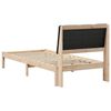 vidaXL Bed frame Brown and black 90 x 200 cm Solid pine wood