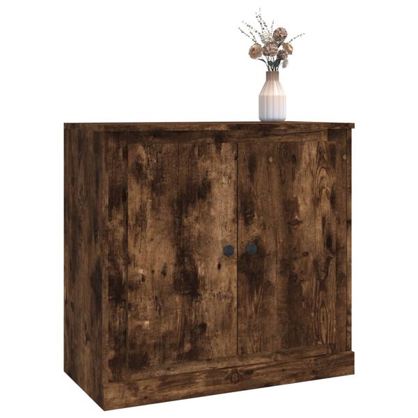 vidaXL Sideboard Smoked Oak 70x35.5x67.5 cm Engineered Wood