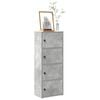 vidaXL Bookcase Concrete Grey 40x24x102 cm Engineered Wood