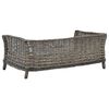 vidaXL Dog Basket with Cushion Grey 90x54x35 cm Natural Willow