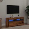 vidaXL TV Cabinet with LED Lights Old Wood 90x35x40 cm Engineered Wood