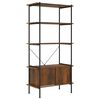 vidaXL 5-Tier Shelving Unit with Cabinet 80x40x163 cm