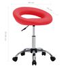 vidaXL Rolling Work Chair Red Faux Leather