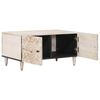 vidaXL Coffee Table White 80 x 50 x 40 cm Solid Mango Wood