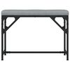 vidaXL Dining Bench Light Grey 62x32x45 cm Steel and Fabric