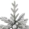 vidaXL Artificial Hinged Christmas Tree with Flocked Snow 120 cm