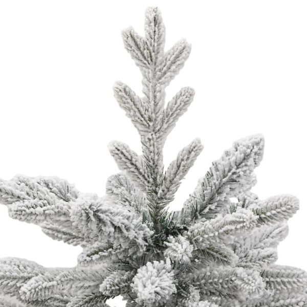 vidaXL Artificial Hinged Christmas Tree with Flocked Snow 120 cm