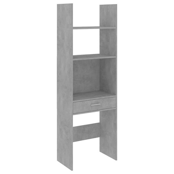 vidaXL Book Cabinet Concrete Grey 60x35x180 cm Engineered Wood