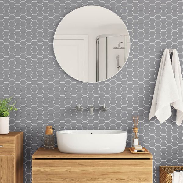 vidaXL Hexagon Tile 20 pcs Grey 30 x 30 cm Polyurethane and PET