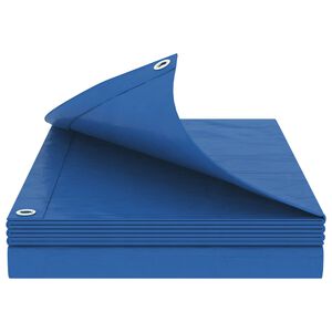 vidaXL Tarpaulin with Eyelets Blue 2 x 3 m 180 gsm PE