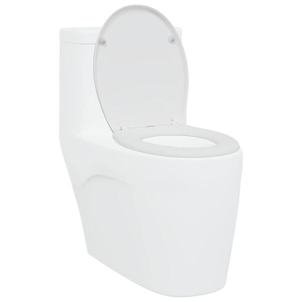 vidaXL Toilet Seat White 47 x 37 x 4 cm Duroplast