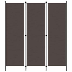 vidaXL 3-Panel Room Divider Brown 150x180 cm