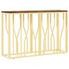 vidaXL Console Table Gold Stainless Steel and Solid Wood Reclaimed