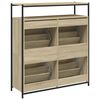 vidaXL Shoe Cabinet with 4 Flip-Drawers Sonoma Oak 100x34x112 cm