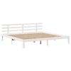 vidaXL Bed Frame with Headboard without Mattress White 200x200 cm