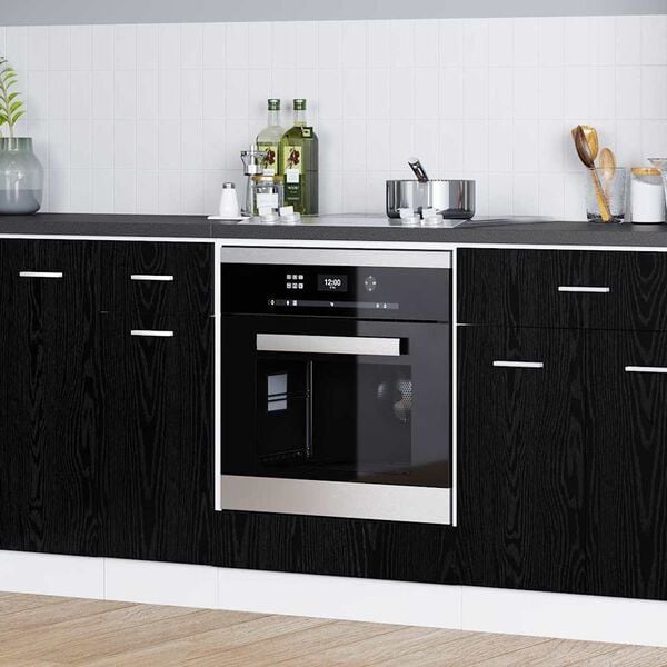 vidaXL Hanging Cabinet Black Oak 60 x 46 x 81.5 cm Engineered Wood
