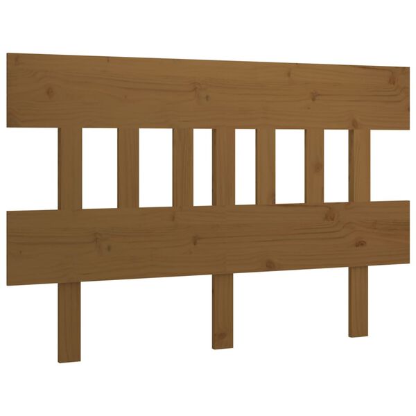 vidaXL Bed Headboard Honey Brown 123.5x3x81 cm Solid Wood Pine