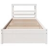 vidaXL Bed Frame with Headboard without Mattress White 90x190 cm Single