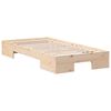 vidaXL Floor Bed Frame with Storage Brown 100 x 200 cm Solid pine wood